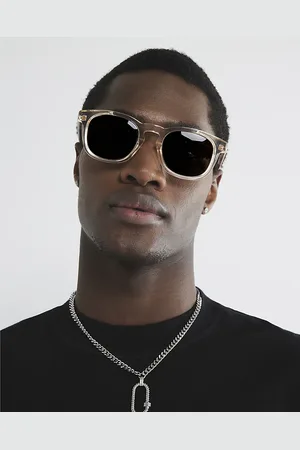 River Island Mens Round Premium Acetate Sunglasses
