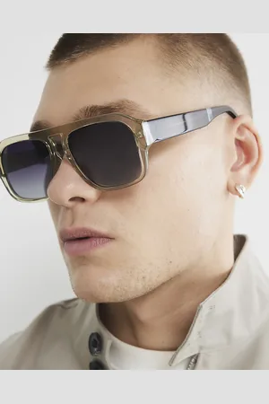 River Island Mens Aviator Premium Acetate Sunglasses​