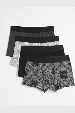 River Island Mens 4 Pack Ri Bandana Stretch Trunks