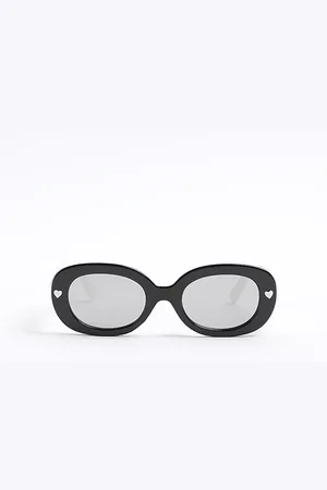 River Island Girls Heart Oval Sunglasses