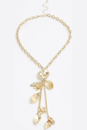 River Island Womens Floral Cluster Necklace