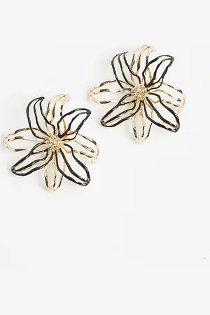 River Island Womens Petal Flower Stud Earrings