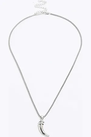 River Island Mens Tusk Pendant Necklace