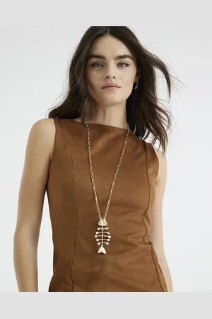 River Island Womens Fish Pendant Necklace