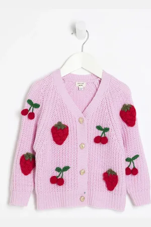 River Island Mini Girls 3D Fruit Cardigan