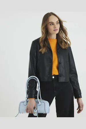 River Island Womens Faux Leather Blazer