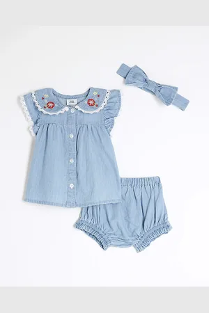 River Island Baby Girls Chambray Blouse Set