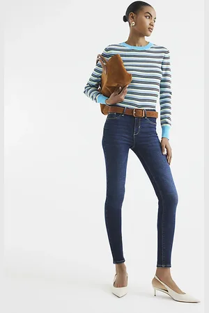 River Island Womens Mid Rise Molly Sculpted Jeans