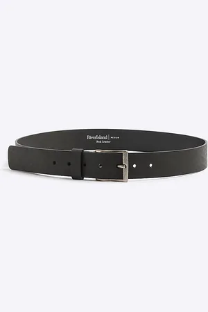 River Island Mens Leather Studded Belt