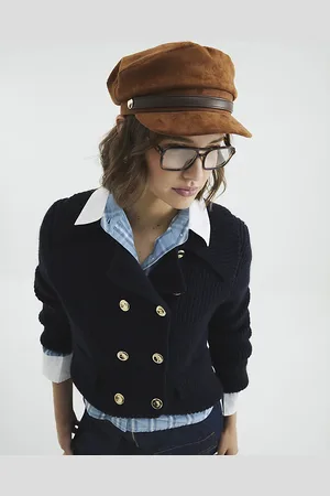 River Island Womens Faux Suede Snaffle Baker Boy Hat