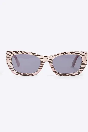 River Island Girls Zebra Narrow Sunglasses