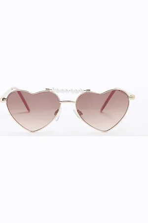 River Island Girls Metal Pearl Heart Sunglasses