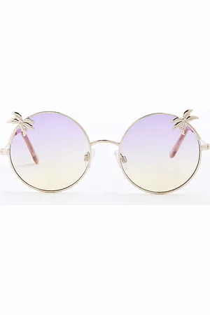 River Island Girls Round Palm & Chain Sunglasses