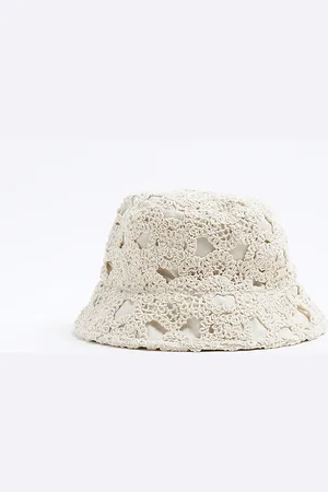 River Island Girls Sequin Crochet Bucket Hat