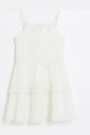 River Island Girls Tiered Shimmer Beach Dress
