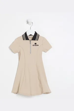 River Island Mini Girls Ribbed Zip Dress