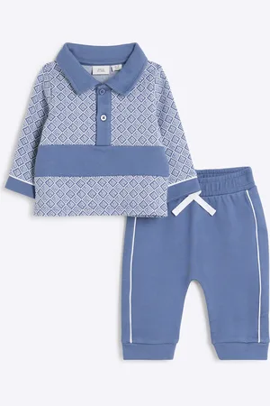 River Island Baby Boys Jacquard Polo Set