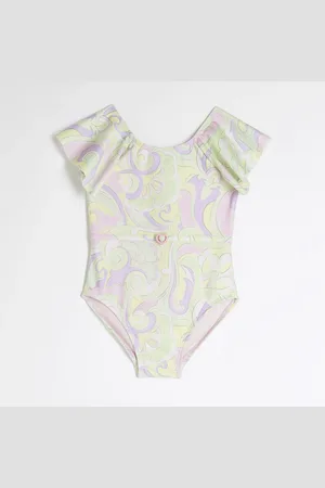 River Island Mini Girls Swirl Print Swimsuit