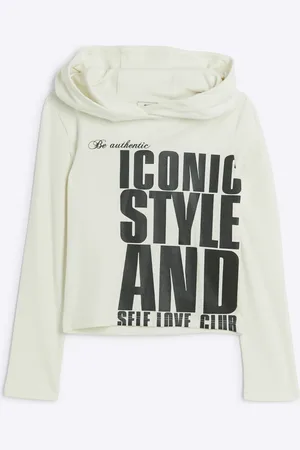 River Island Girls Iconic Ribbed Hoodie