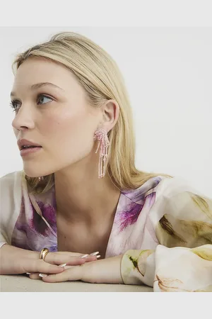 River Island Womens Beaded Cascade Earrings