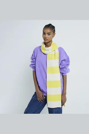 River Island Womens Striped Knitted Scarf