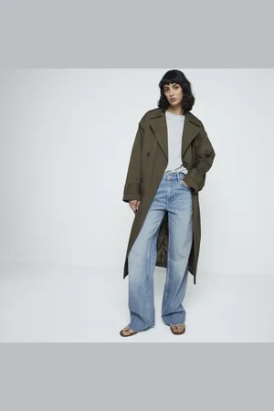 River Island Womens Belted Longline Trench Coat