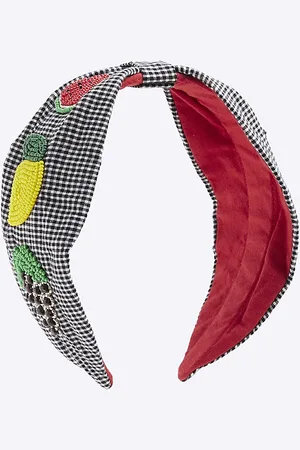 River Island Gingham Fruit Headband