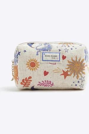 River Island Womens Canvas Sun And Moon Make Up Bag
