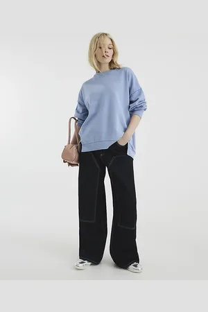 River Island Womens Long Sleeve Elliptical Seam Sweatshirt