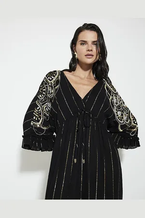 River Island Womens Embellished Batwing Maxi Beach Dress