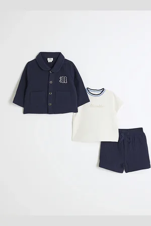 River Island Baby Boys Ri Short Shacket Set Of 3