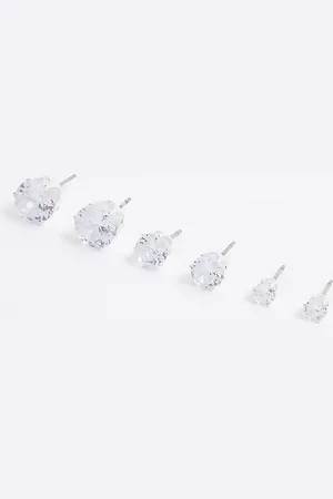 River Island Womens 3 Pack Stud Earrings