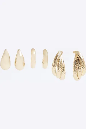 River Island Womens 3 Pack Twist Hoop Earrings