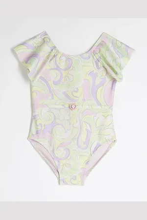 River Island Mini Girls Swirl Print Swimsuit
