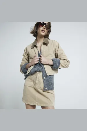River Island Womens Denim Mini Cargo Skirt