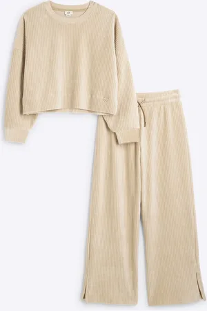 River Island Girls Corduroy Sweatshirt Set