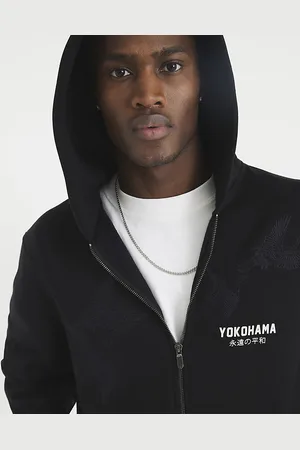 River Island Mens Regular Fit Yokohama Zip Hoodie