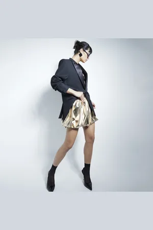 River Island Womens Faux Leather Bubble Hem Mini Skirt