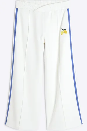 River Island Girls Striped Lemon Joggers