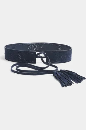 River Island Womens Suede Whipstitch Tie Up Belt