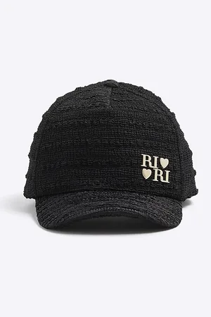 River Island Girls Textured Tie Back Cap