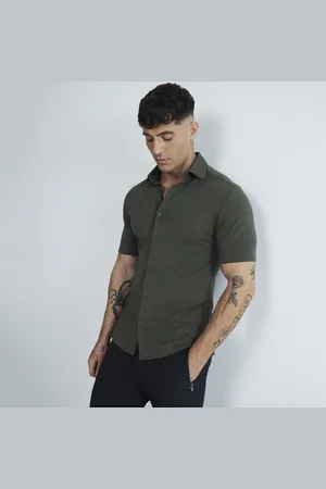 River Island Mens Muscle Fit Short Sleeve Jersey Shirt