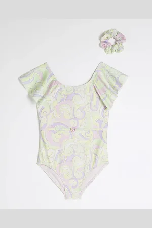River Island Girls Swirl Print Swimsuit Set