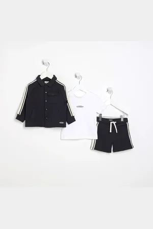 River Island Mini Boys Taped Shorts Set 3 Piece Set