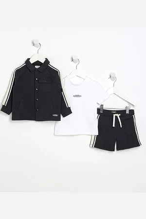 River Island Mini Boys Taped Shorts Set 3 Piece Set