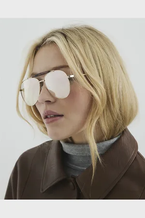 River Island Womens Oversized Aviator Clear Lensed Glasses