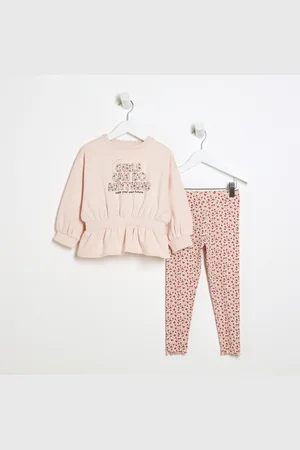River Island Mini Girls Sweatshirt And Leggings Set