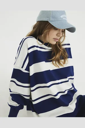 River Island Womens Long Sleeve Striped Sweatshirt