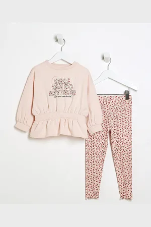 River Island Mini Girls Sweatshirt And Leggings Set