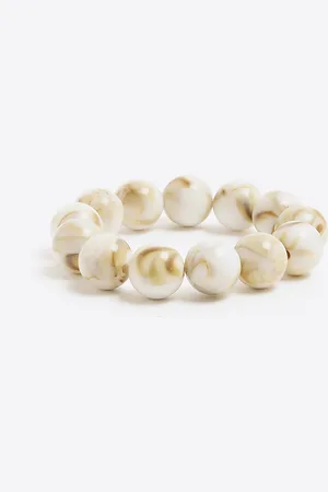 River Island Womens Marble Effect Beaded Bracelet